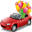 Flower delivery by car
