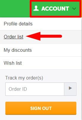 Order list