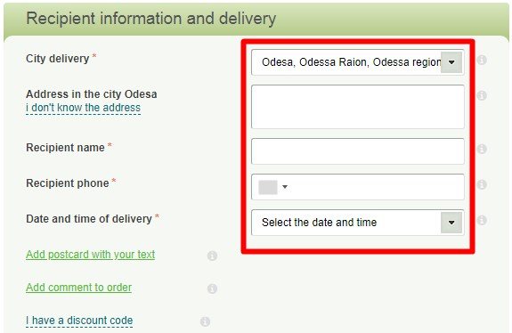 Recipient information