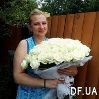 Bouquet 101 white rose - Photo 1