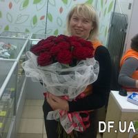 Букет 25 роз красных - Фото 1