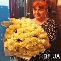 Букет 51 белая роза - Фото 1