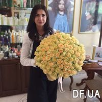 Bouquet of 101 peach roses - Photo 1