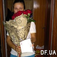 Bouquet of 15 red roses in craft - Photo 2