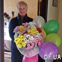 Bouquet of 15 chrysanthemums - Photo 1