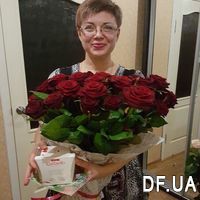 Bouquet of 45 red roses - Photo 1