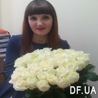 Нежный букет из белых роз - Фото 1