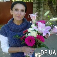 Cascading bouquet with lilies, roses and gerberas