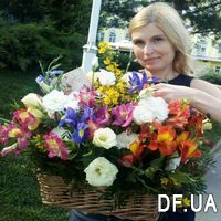 Summer basket of flowers