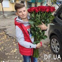 Bouquet of red roses for birthday - Photo 2