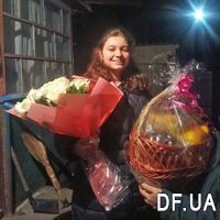 Букет 19 білих троянд - Фото 5