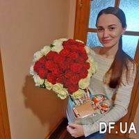 Букет из роз в виде сердца - Фото 1