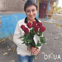 7 red import roses - Photo 1