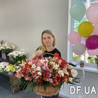 Large basket of alstromeries - Photo 1