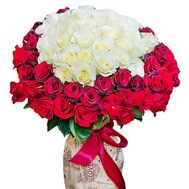 101 roses in the heart