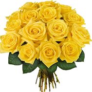 15 yellow roses