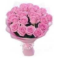 25 pink roses