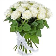 19 white roses