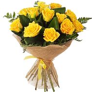 13 yellow roses