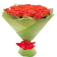 21 orange roses