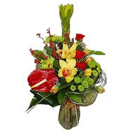 Bouquet to the boss of the man