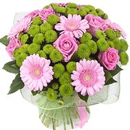 Creative bouquet of fresh flowers
