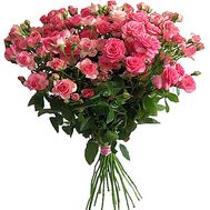 A small bouquet of pink roses