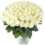 Huge bouquet of white roses