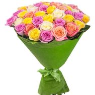 45 multi-colored roses