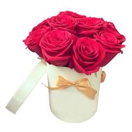11 red roses in a box