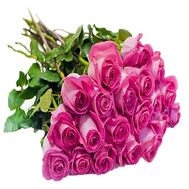 25 pink imported roses
