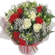 Bouquet of flowers to a beloved woman