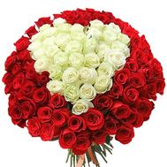 Heart-shaped bouquet of flowers