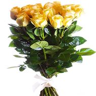 Bouquet of 17 imported yellow roses