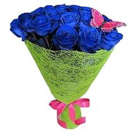 Bouquet of blue roses