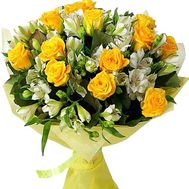 Bouquet with a birthday woman