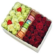 Flowers and macaroons