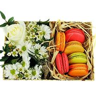 Box of flowers and sweets to buy