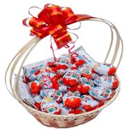 Basket with sweets Kinder