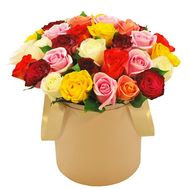 Original box of multi-colored roses