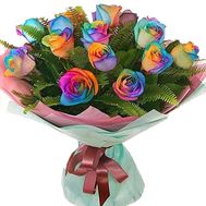 Rainbow bouquet roses