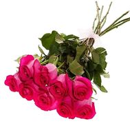 Pink imported roses 9 pcs