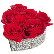Roses in the box heart