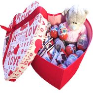 Sweets in a box with a bear