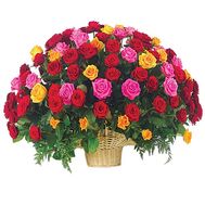 101 roses in the basket