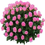 101 pink roses in the basket