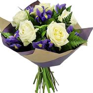 Bouquet of roses and irises