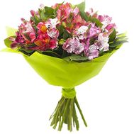 Bouquet of multicolored alstromeries