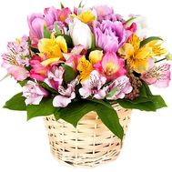 Flowers in the basket to buy