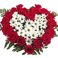 Flowers in the form of a heart